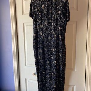 Floral Black and Gray Mini Dress